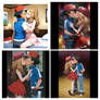 Ash and Serena kiss collage