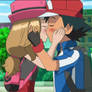 Ash and Serena kiss 7