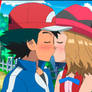 Ash and Serena kiss 8