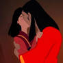 Mulan and Shang kiss 2