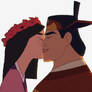 Mulan and Shang kiss 3
