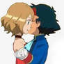 Ash and Serena kiss 14