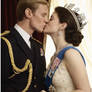 Queen Elizabeth and Prince Phillip kiss 2