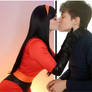 Violet Parr and Tony Rydinger kiss in real life