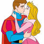 Aurora and Phillip kiss