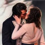 Emma Hamilton and Horatio Nelson kiss