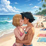 Ash and Serena kiss 16