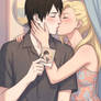 Ino and Sai kiss in photo booth