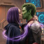 Raven and Beast Boy kiss in real life