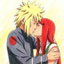 Minato and Kushina kiss (Coloured Manga)