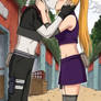 Ino Yamanaka and Sai Yamanaka kiss