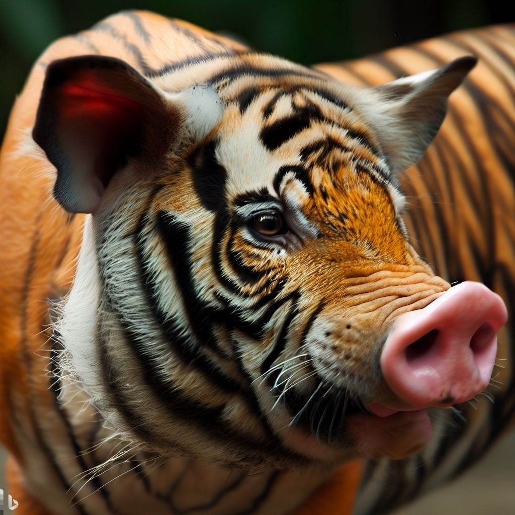 Tiger Pig Hybrid By SaulAlbertez On DeviantArt tiger-pig-hybrid-by-saulalbertez-on-deviantart