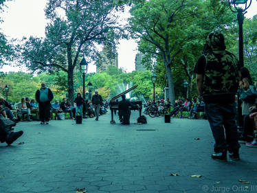 A pianist in washington square park