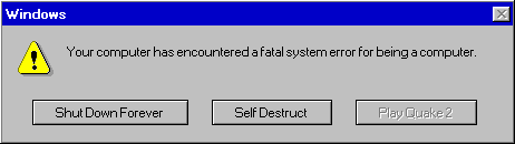 Windows 95/98 Error: Being a Computer by halo3odst44 on DeviantArt