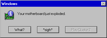 Windows 95/98 Error: Motherboard explosion by halo3odst44 on DeviantArt