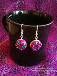 Plum Frosted Doughnut Earrings by alternativeicandy