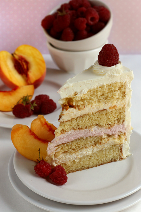 Peach Raspberry Mousse Cake 2