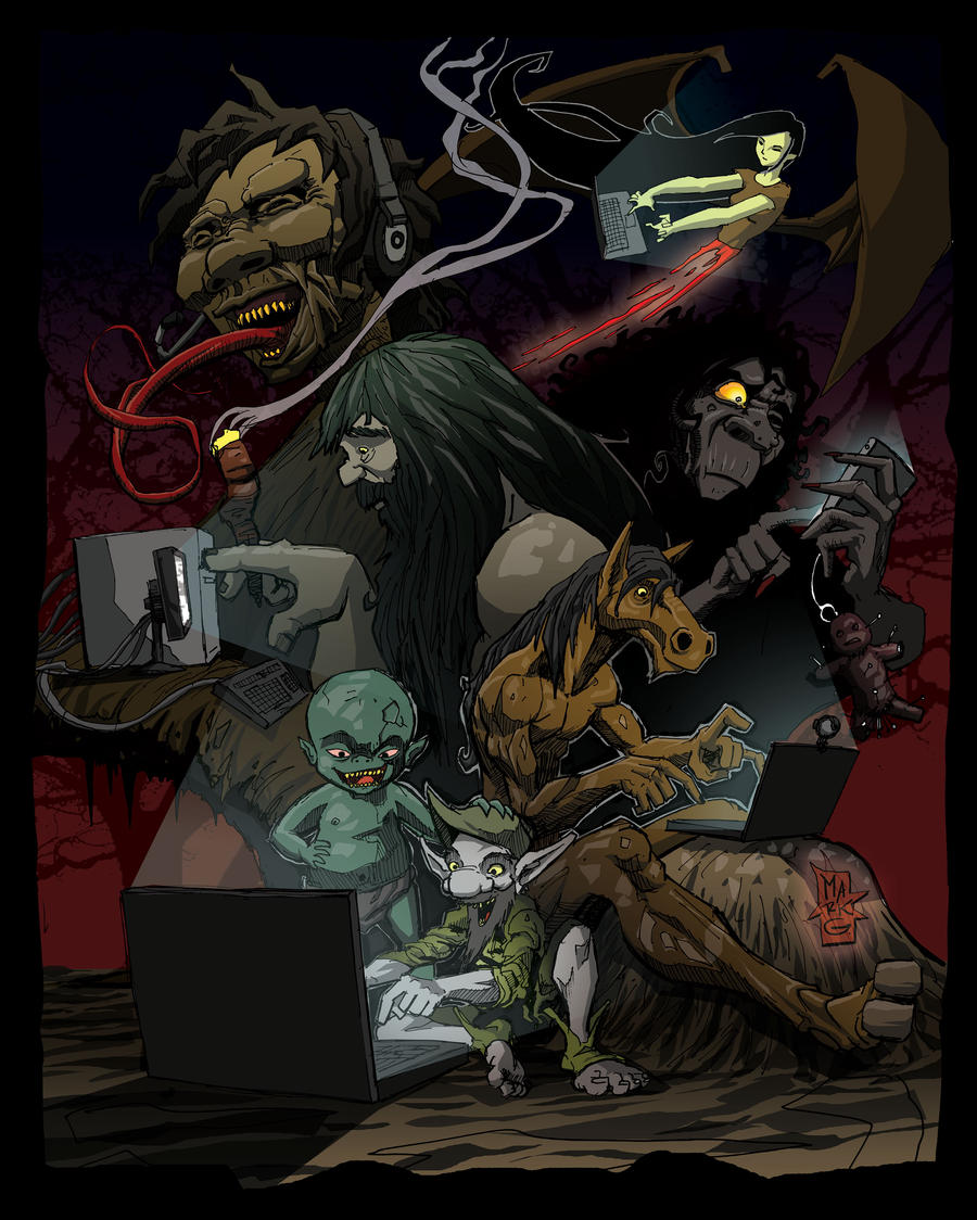 Internet Monster online monsters by theArtofGabo on DeviantArt