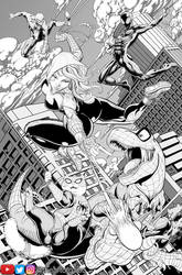 Commission Spider-Gwen and the Gang