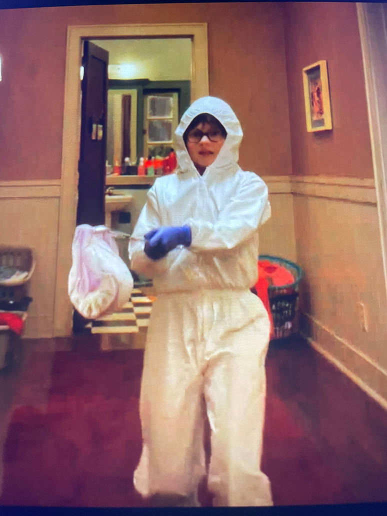 Lisa carrying a soiled diaper with tongs by CurranJustice on DeviantArt