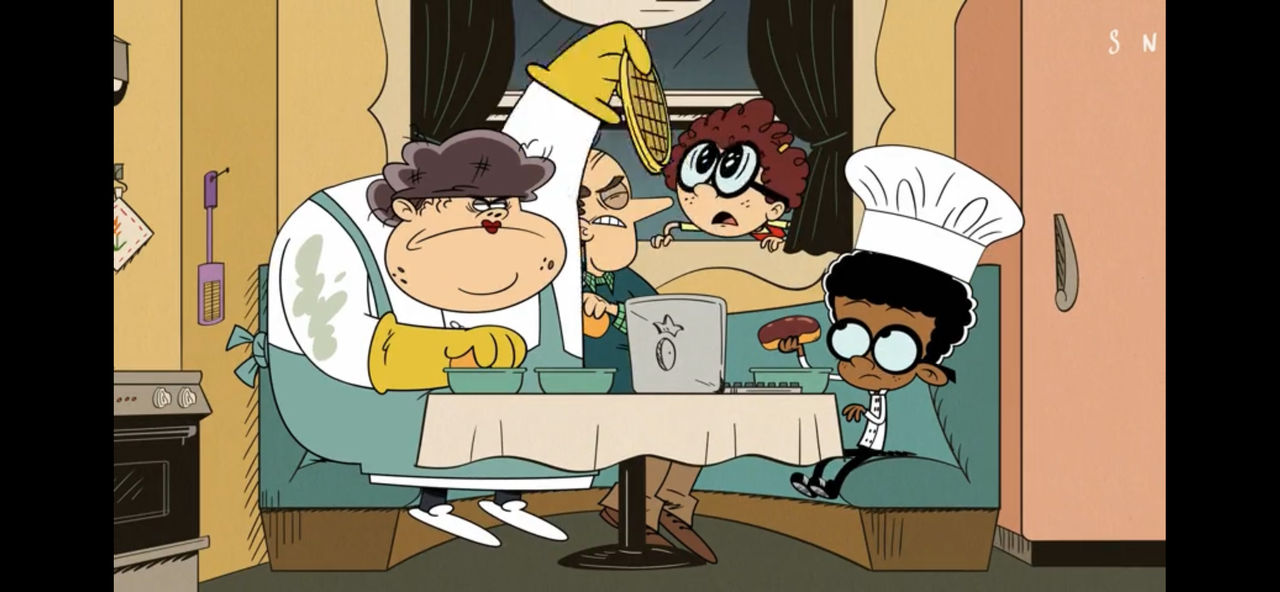 Chef Pat gives Waffles another waffle by CurranJustice on DeviantArt