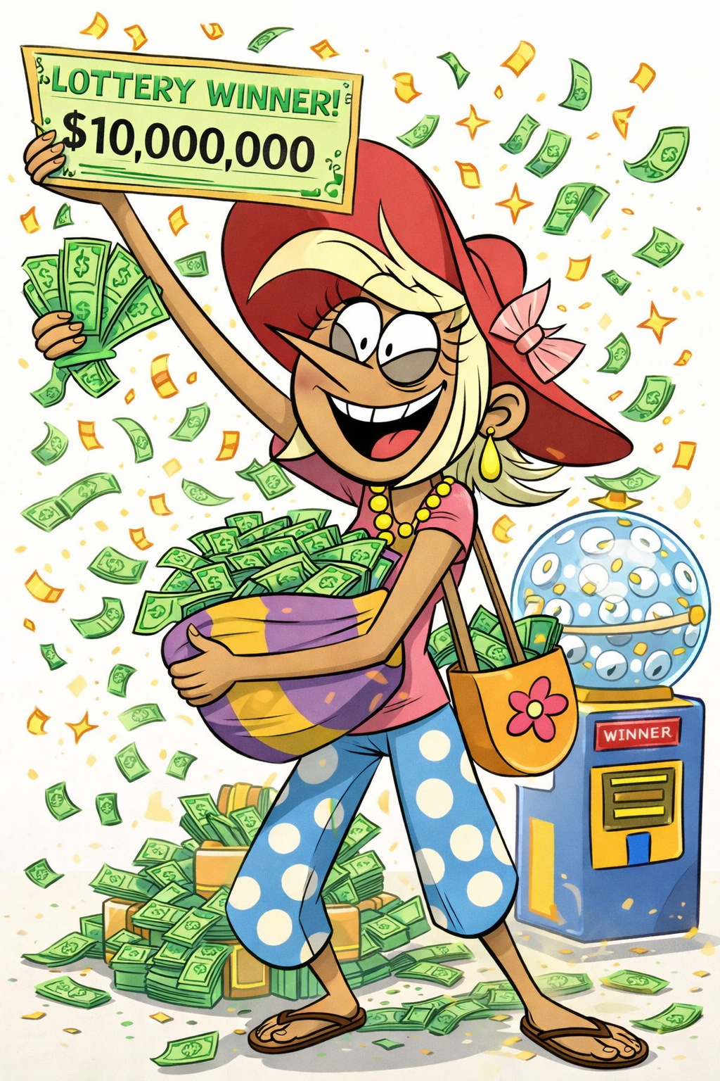 Fifi wins the lottery by CurranJustice on DeviantArt