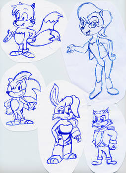 Sonic SATAM - Old Sketches