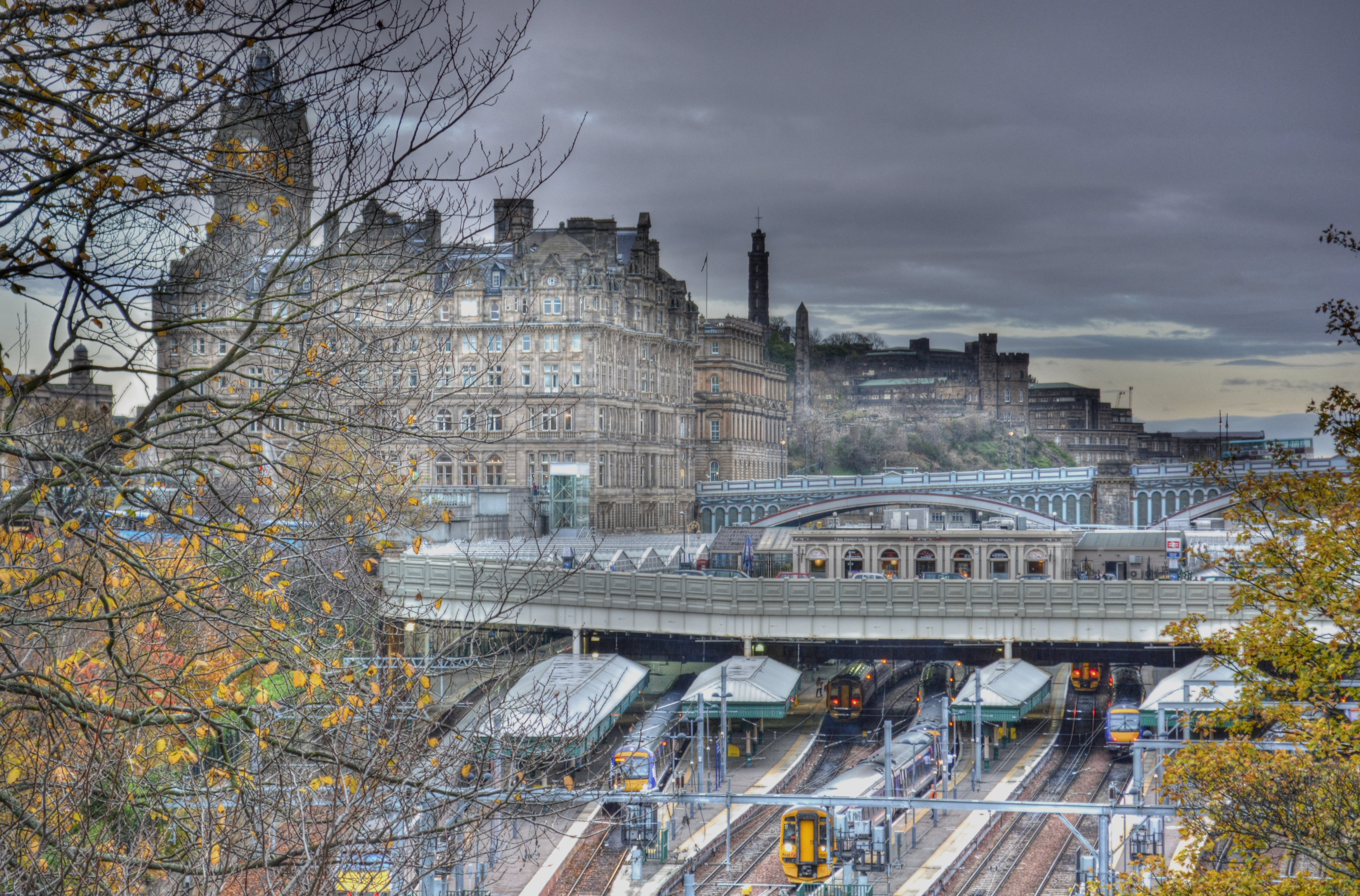 Train station in Edinburgh