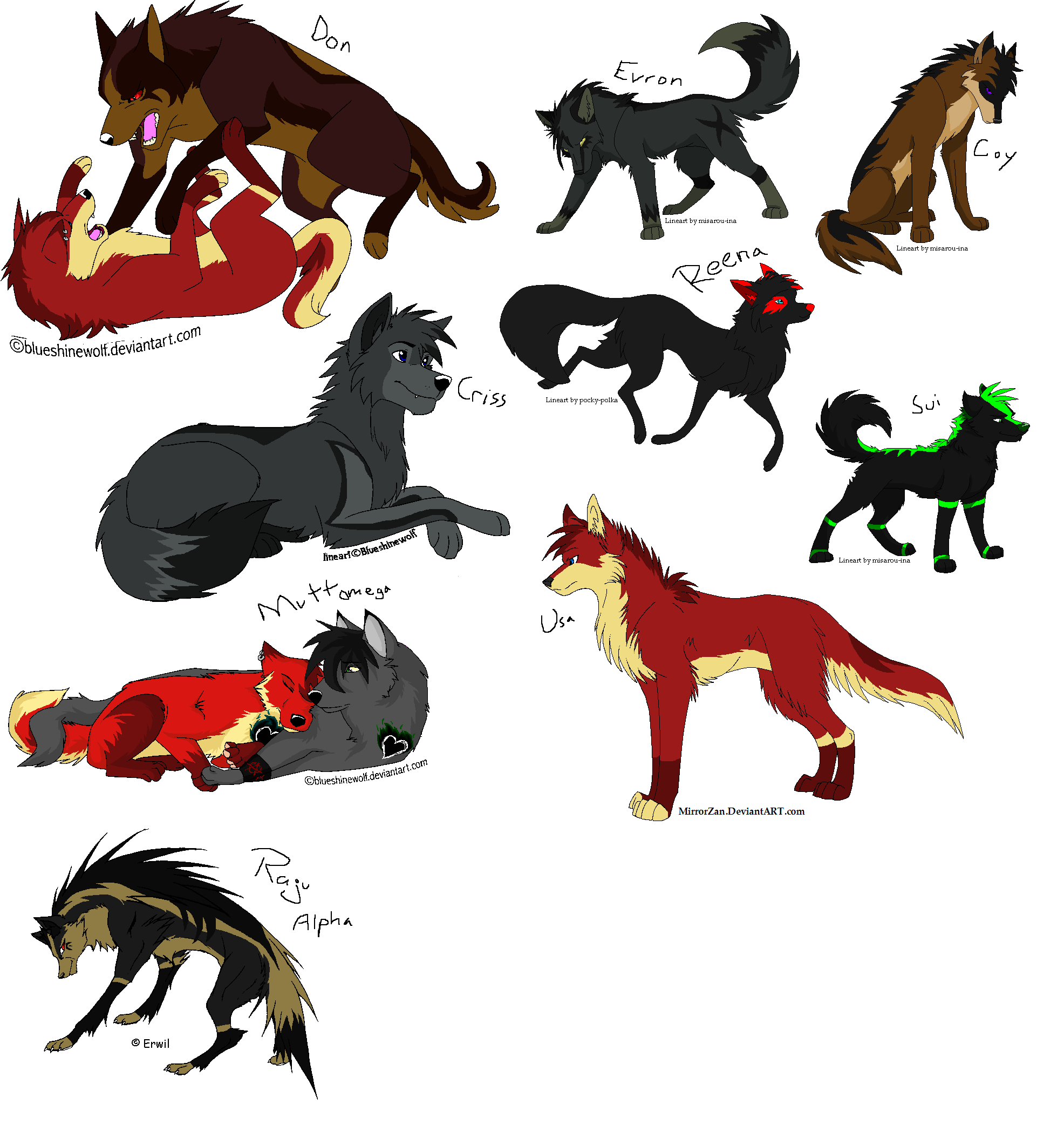 Werewolf designs by Usa-Wolfdog on DeviantArt