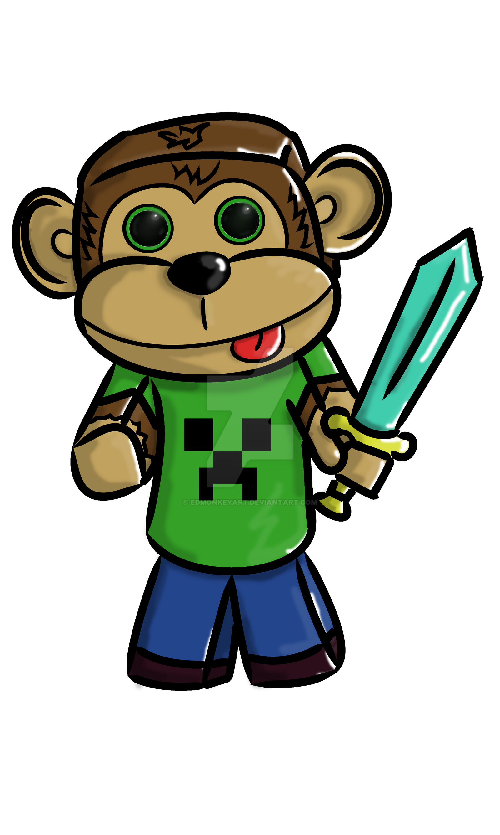 Minecraft monkey by edmonkeyart on DeviantArt