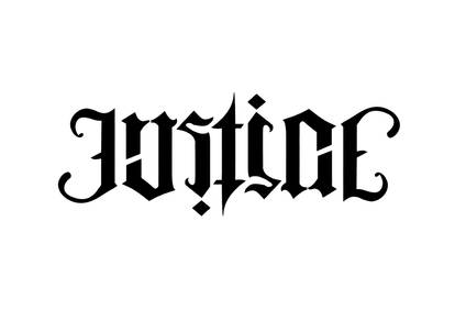 justice ambigram