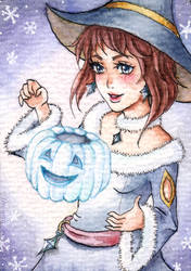 ACEO 01 - frosty Pumpkin