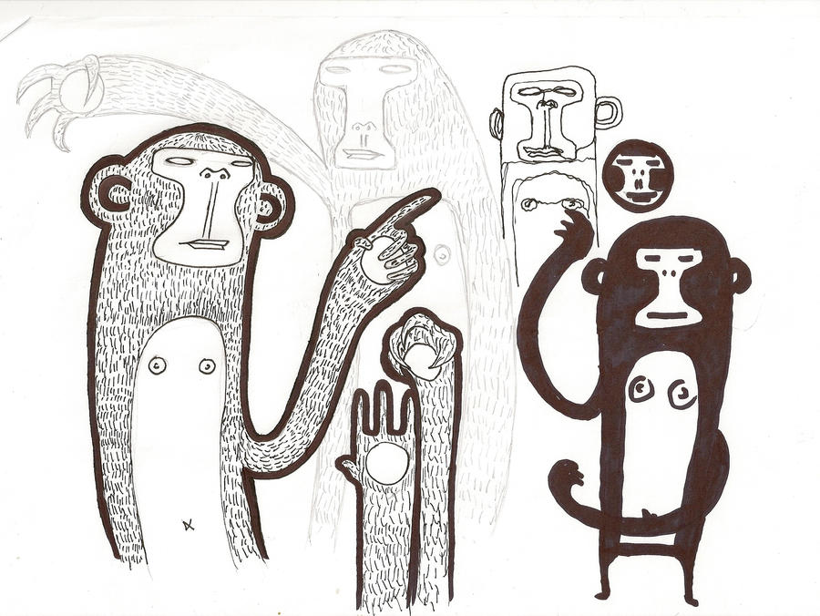 Primated Deviantart primate doodles by WhiskyAddict on DeviantArt