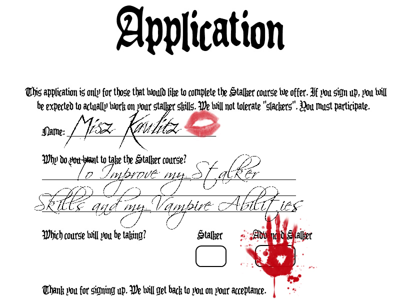 Stalker application