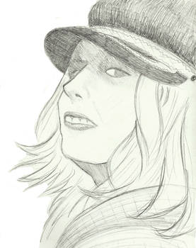 Me with Hat - pencil