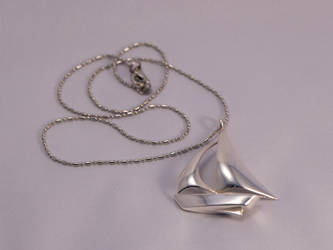 Sailboat pendant in sterling silver
