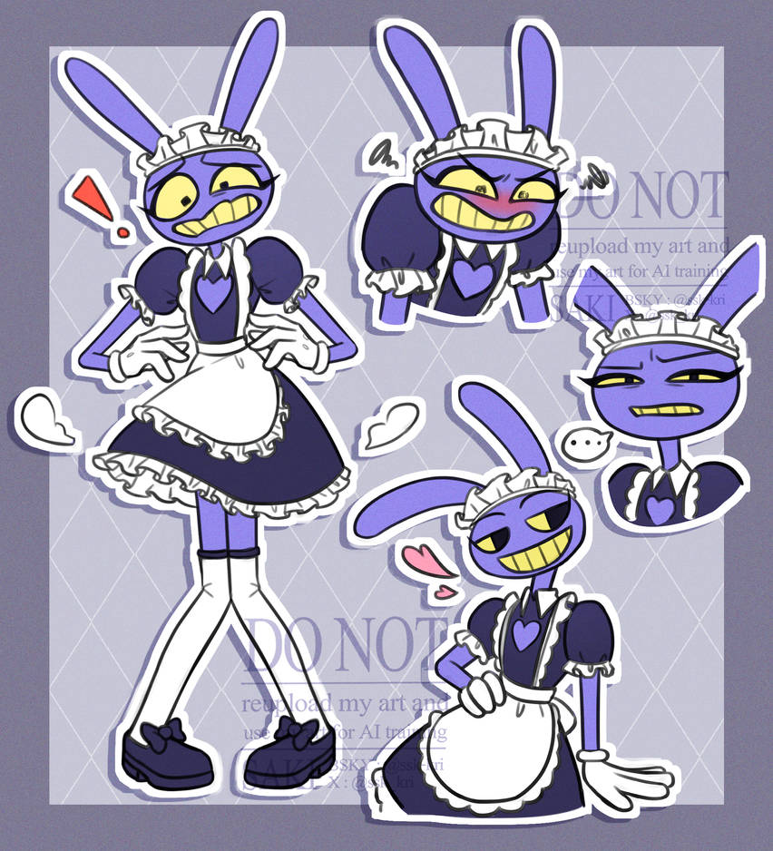 jax maid dress Plush The official Maid Jax Animatez Alexander The Kawaii Artist
