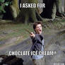 Harry wants chocolate ice-cream
