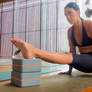 Feather Tickles Pointed Yoga Girl Feet