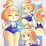 Isabelle swimsuit (full set of pinups)