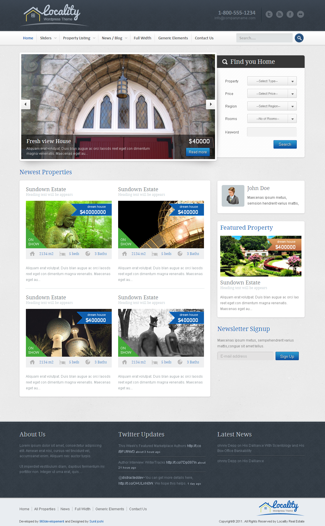 Locality Real Estate Theme