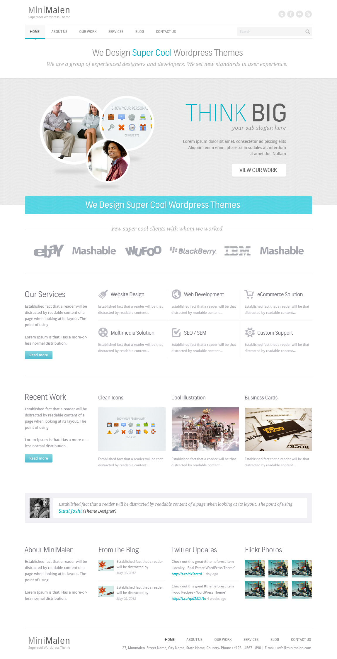 Minimalen Wordpress Theme