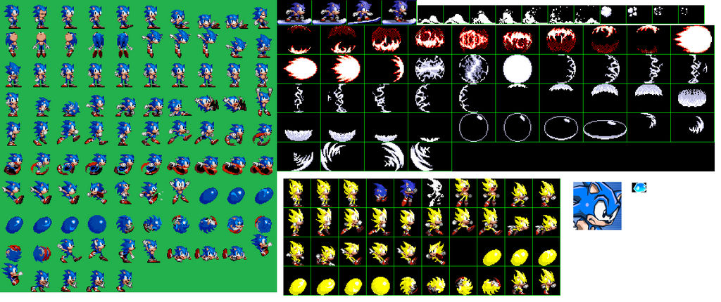 Sonic Chaos Remake - Sonic Sprites by SSBfangamer on DeviantArt