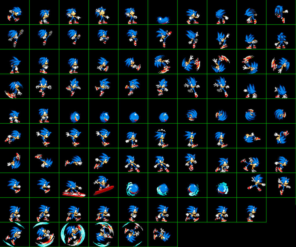Sonic Gather Battle Sonic Sprite Redone Part 1 By Ssbfangamer On Deviantart