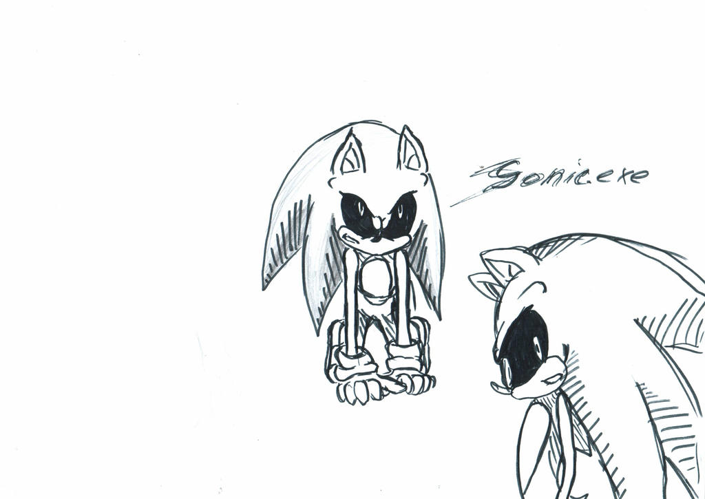 Sonic.exe sketch by BlackSheeny on DeviantArt