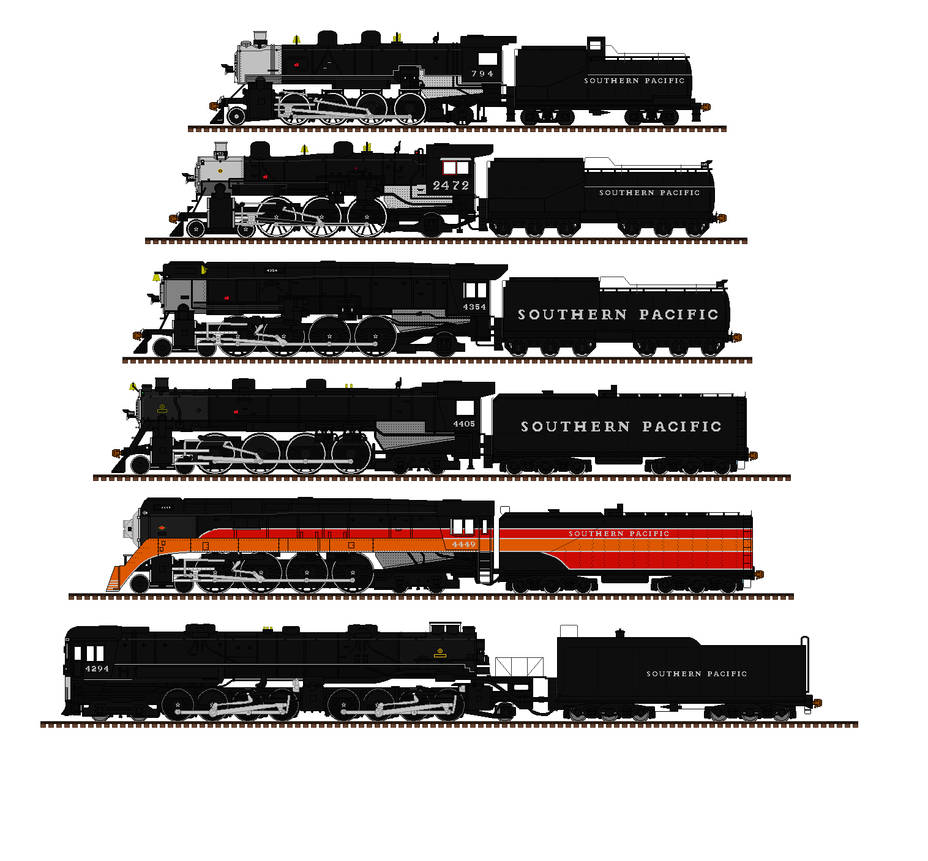 Southern Pacific steam locomotives by Andrewk4 on DeviantArt
