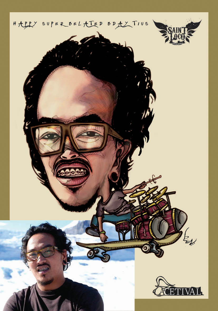 Tius 'Saint Loco'caricature