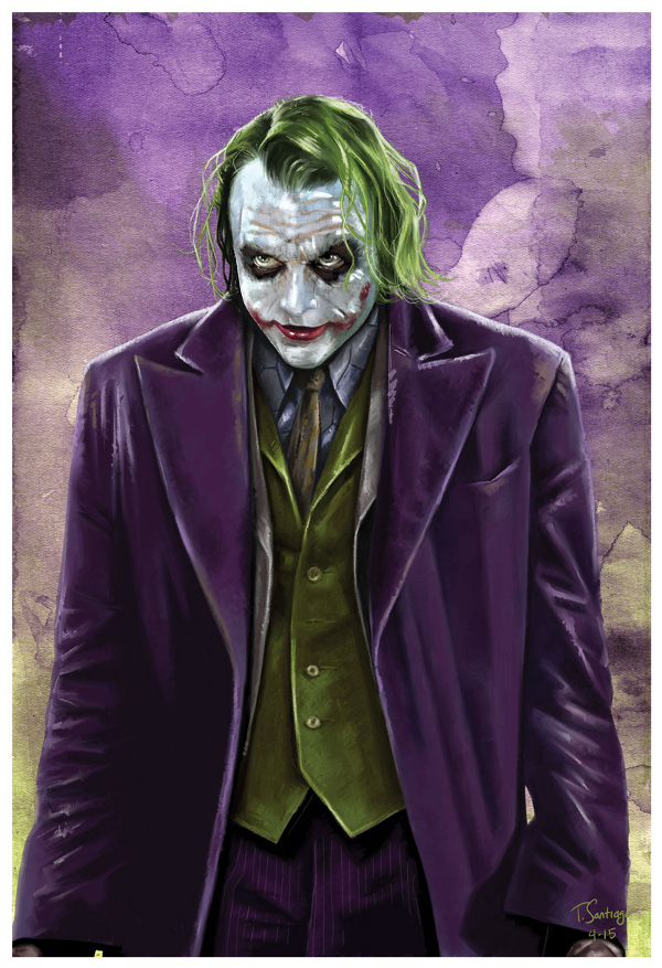 Joker Heath Ledger Fan Art by Tony Santiago