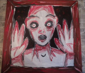 Creepy Man Trapped - Acryic Painting - FOR SALE