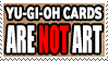 Yu-Gi-Oh cards are not art stamp